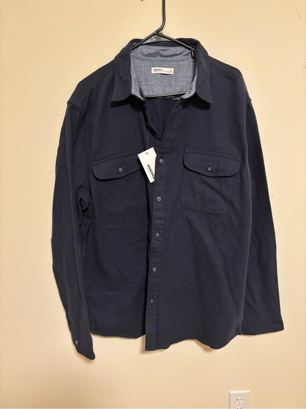 Sonoma Men's Navy Flannel